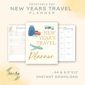 New Years Theme Travel Planner